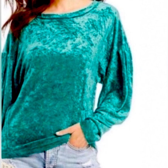 We The Free by Free People Milan Layering Top in Sea Green size XS - Picture 2 of 7